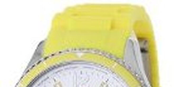 Dámske žlté hodinky Tommy Hilfiger s pryžovým remienkom