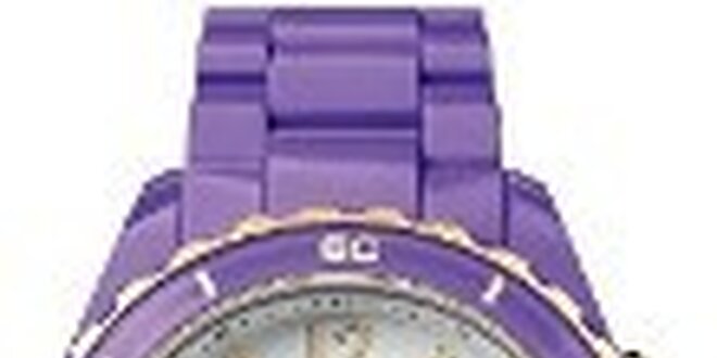 Dámske fialové hodinky Tommy Hilfiger s plastovým remienkom