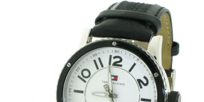 Pánske oceľové hodinky Tommy Hilfiger s čiernym remienkom
