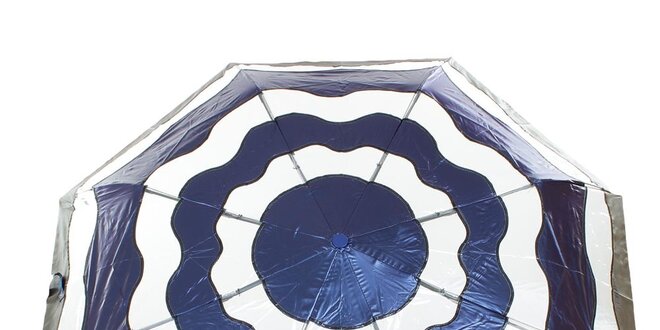 Dámsky modro-strieborný vystreľovací dáždnik Ferré Milano