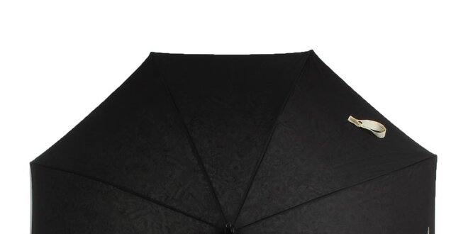 Dámsky čierny dáždnik s bielou rukoväťou Ferré Milano