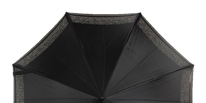 Dámsky čierny dáždnik s lesklými kamienkami Ferré Milano