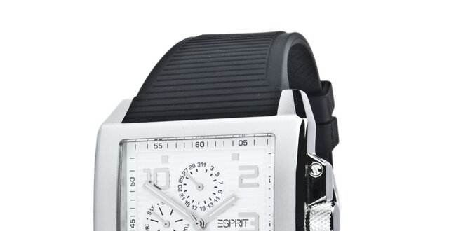 Dámske hranaté strieborné hodinky Esprit