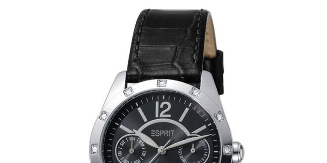 Dámske analógové hodinky osadené kamienkami Esprit