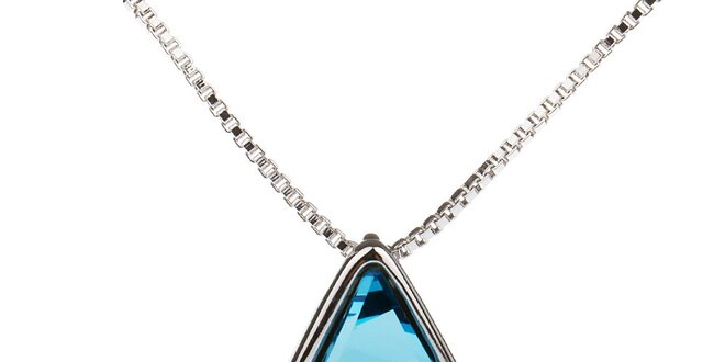 Dámsky náhrdelník s modrým trojuholníkovým príveskom Fifi Ange