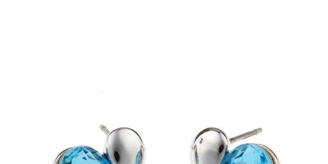 Dámske náušnice s modrým srdiečkom Fifi Ange