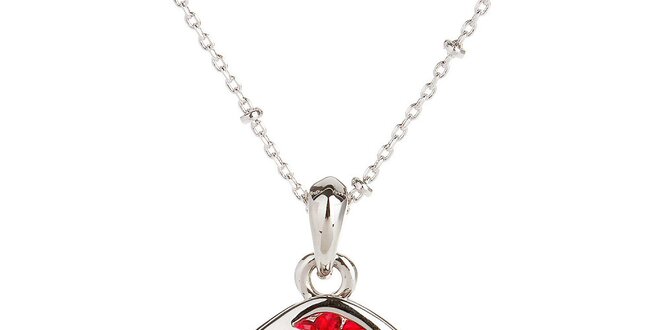 Dámsky náhrdelník s červenými kamienkami Fifi Ange