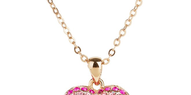 Dámsky náhrdelník s kamienkovým srdiečkom Fifi Ange