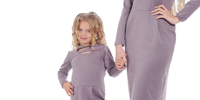 Dievčenské fialové šaty Berry Couture