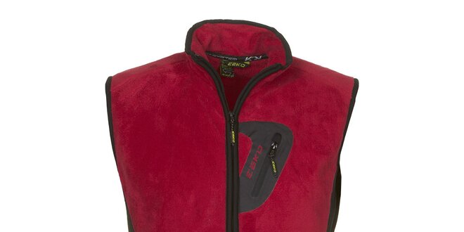 Pánska červená fleecová vesta E2KO