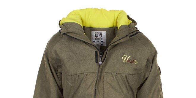 Dámska lyžiarska bunda vo farbe khaki Utopik