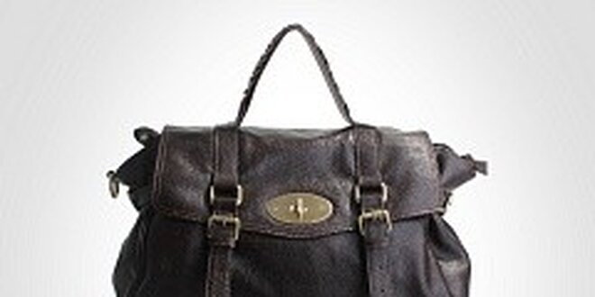 Dámska tmavo hnedá kabelka Belle & Bloom s ozdobnými pasikmi