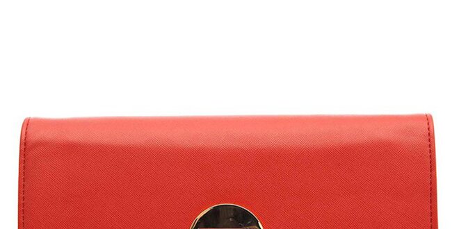 Dámské červená listová kabelka Paris Hilton s kovovým guľatým plieškom