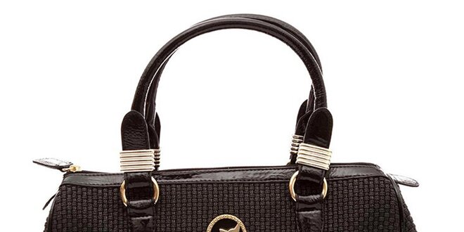 Dámska čierna kabelka s pevnými ušami Paris Hilton