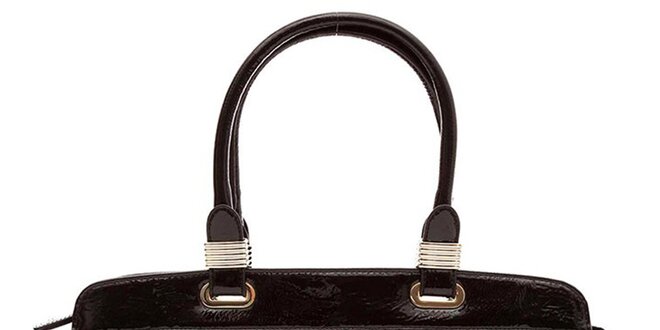 Dámska čierna kabelka so zaoblenými rohmi Paris Hilton