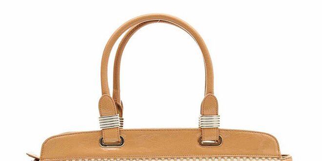 Dámska béžová kabelka so zaoblenými rohmi Paris Hilton