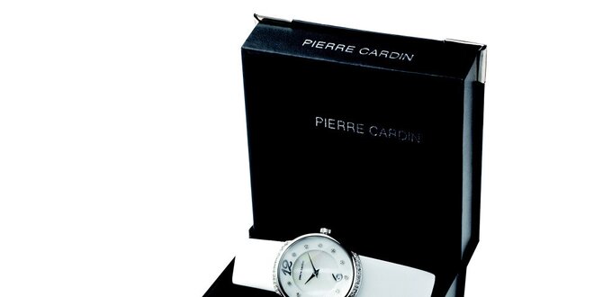 Dámska sada skvostných hodiniek, retiazky a dvoch párov náušnic Pierre Cardin