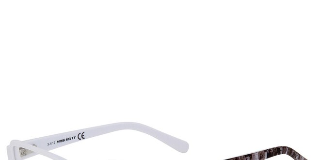 Dámske biele okuliare s výraznými stranicami Miss Sixty