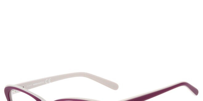 Dámske fialovo-biele mačacie okuliare Miss Sixty