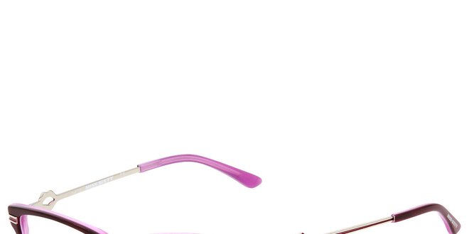 Dámske ružové okuliare s pusinkami na straniciach Miss Sixty