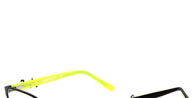 Dámske čierne okuliare s neonovými stranicami Miss Sixty