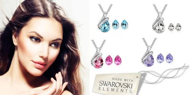 Dámsky náhrdelník a náušnice značky Swarovski elements
