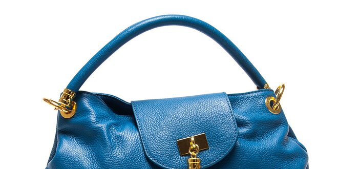 Dámska modrá kabelka so strapcom Roberta Minelli