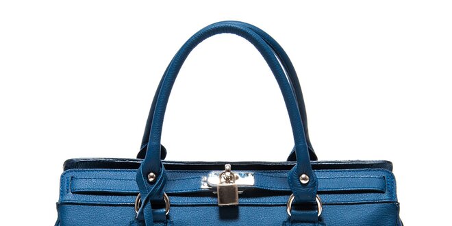 Dámska modrá kabelka so zámčekom Roberta Minelli