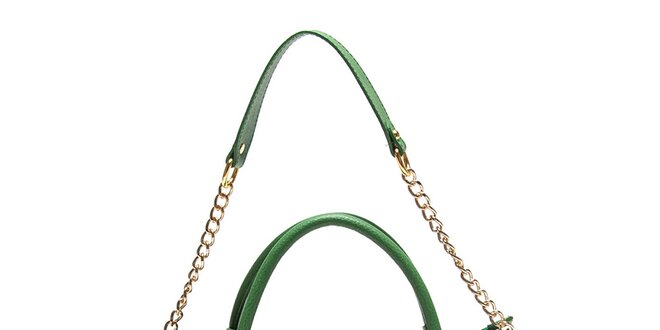 Dámska zelená kabelka s retiazkou Roberta Minelli