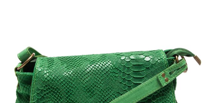 Dámska zelená kabelka s haďím vzorom Roberta Minelli