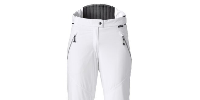 Dámske biele lyžiarske nohavice s kontrastnými lemami Maier