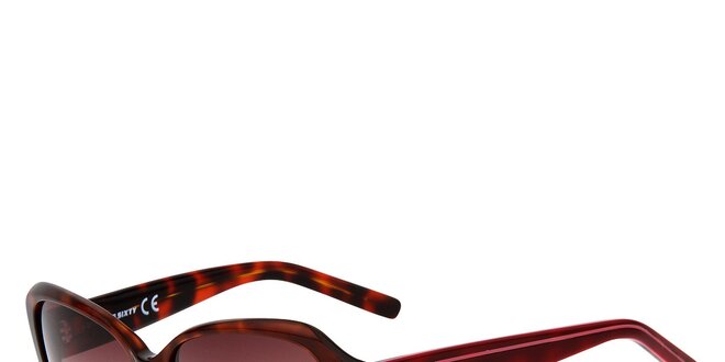 Dámske žíhané hranaté plastové slnečné okuliare Miss Sixty
