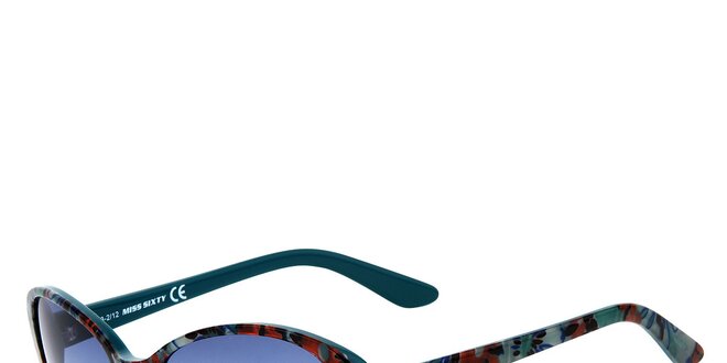 Dámske petrolejové slnečné okuliare Miss Sixty so vzorom