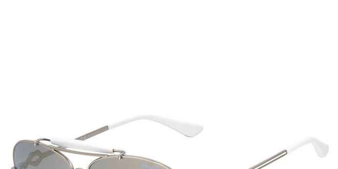 Dámske aviator slnečné okuliare s bielymi detailmi Miss Sixty