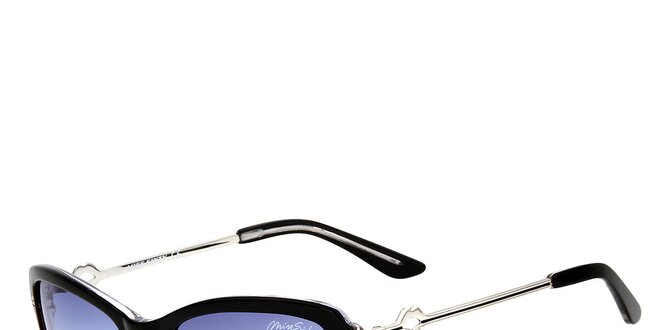 Dámske čierne retro slnečné okuliare s tenkými stranicami Miss Sixty