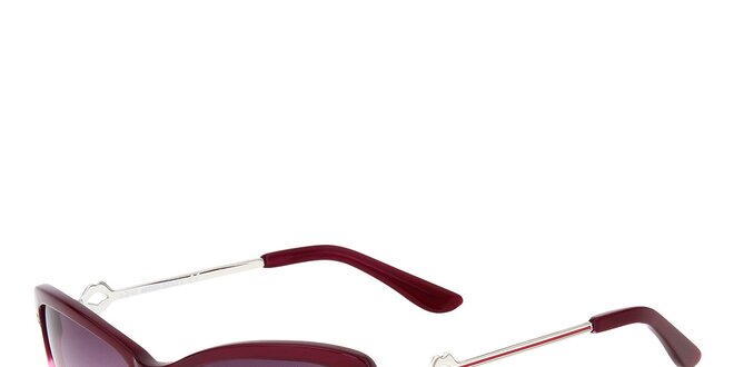 Dámske fialové retro slnečné okuliare s tenkými stranicami Miss Sixty