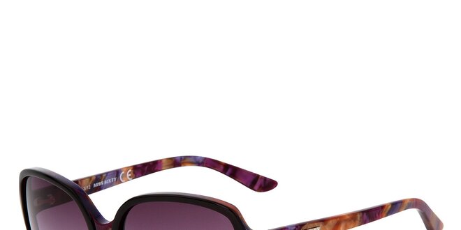 Dámske hranaté farebné slnečné okuliare Miss Sixty so žíhaným efektom