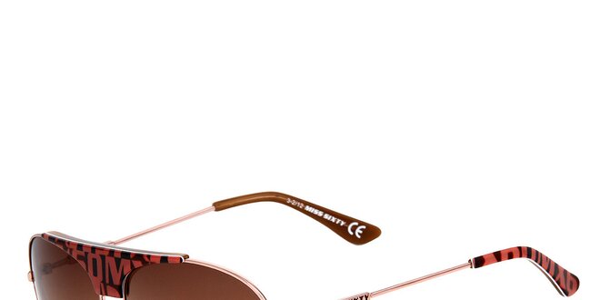 Dámske aviator slnečné okuliare s farebnými detailmi Miss Sixty
