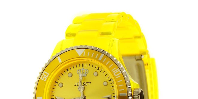 Dámske kanárikovo žlté hodinky Jet Set