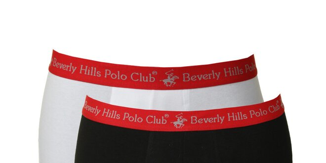 Set bielych a čiernych pánskych trenírok Beverly Hills Polo Club