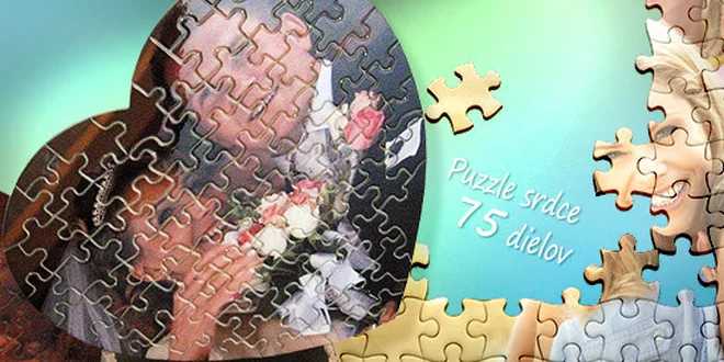 Valentínske PUZZLE srdce s vlastnou fotografiou