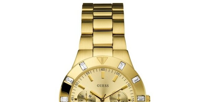 Dámske zlato tónované hodinky Guess