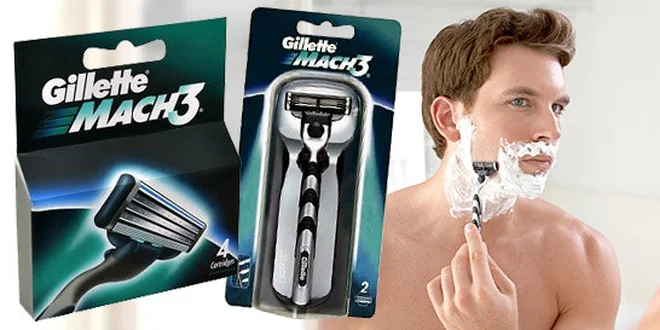 Náhradné žiletky Gillette Mach 3 aj s držiakom