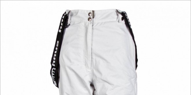 Dámske lyžiarske nohavice s odopínacími trakmi značky Envy v bielej farbe