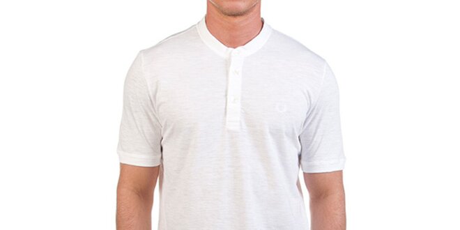 Pánske biele tričko s gombíkmi Fred Perry