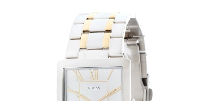 Pánske elegantné oceľové hodinky Guess