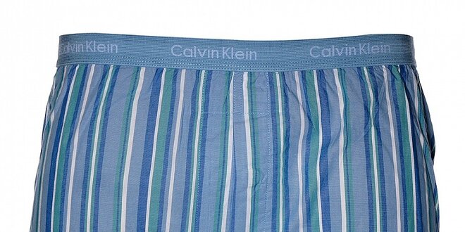 Pánske svetlo modré trenky Calvin Klein Underwear s farebnými prúžkami