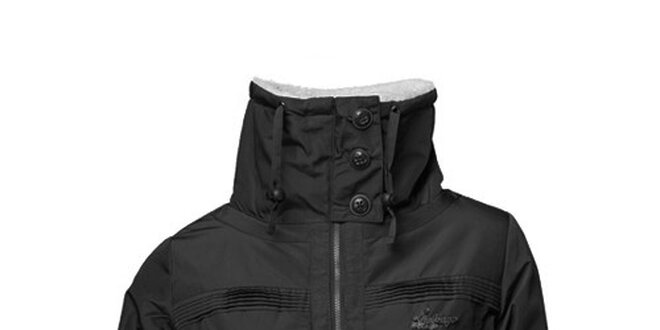 Dámska čierna zimná bunda Fundango s límcom