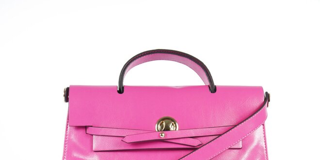 Dámska ružová kožená kabelka Belle & Bloom