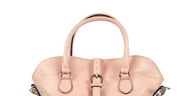 Dámska kožená kabelka vo svetlo ružovom odtieni Belle & Bloom